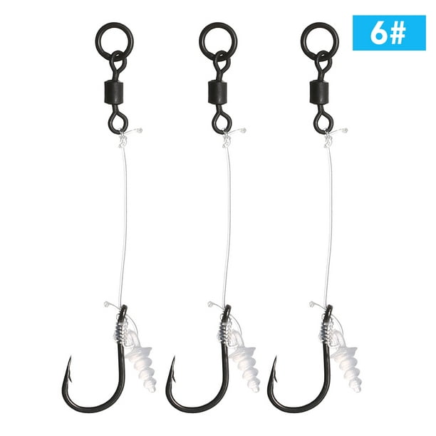 Details about   18pcs Carp Fishing Hair Rigs Hooks Leader with Boilie Stop &Bait Needle Tool Kit